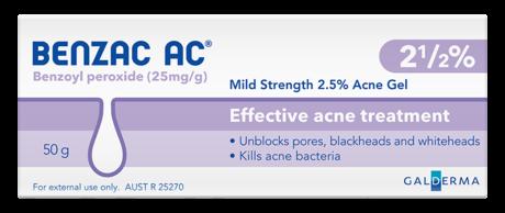 Benzac AC Mild Strength 2.5% Acne Gel | Skin Plus Compounding Pharmacy