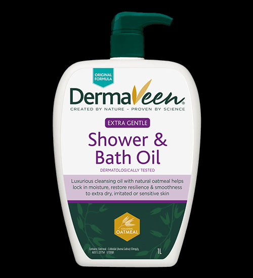 Dermaveen Extra Gentle Shower and Bath Oil 1Litre Skin Plus